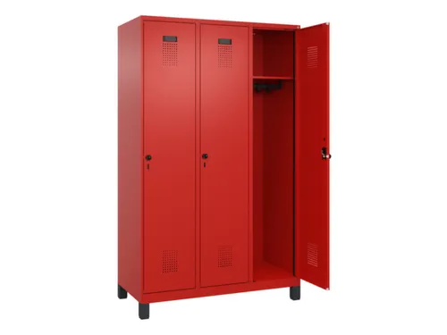 locker,HxBxD 1950x1200x500mm,3vak,vak B 400mm,draaigrendel,voeten