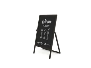 Krijtstoepbord Houten A-Bord Flip 55x105cm Zwart - 2