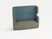 Canapé,2 Sièges,Insonorisant,Tissu Gris Clair/Bleu Clair
