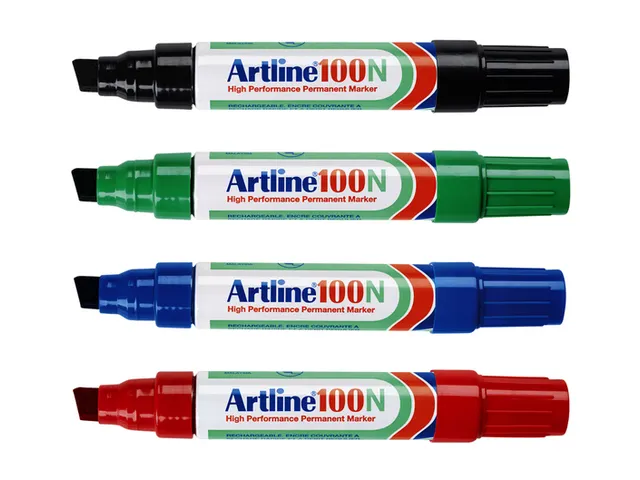 Viltstift Artline 100 schuin 7.5-12mm rood