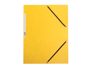 Elastomap A4 Met 3 Kleppen Karton Geel Voor 200 Vel Pak 10 Stuks - 1