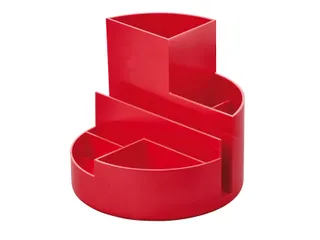 Pennenkoker MAULroundbox Blauwe Engel recycled 6 vaks rood - 2