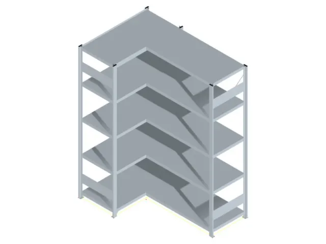 Rayonnage D'angle Hxlxp 2000X1060/1515X535Mm Charge Maxi/élément 900
