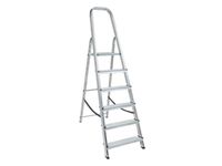 aluminium beugelladder eenzijdig 6treden stand H 1 21m aluminium