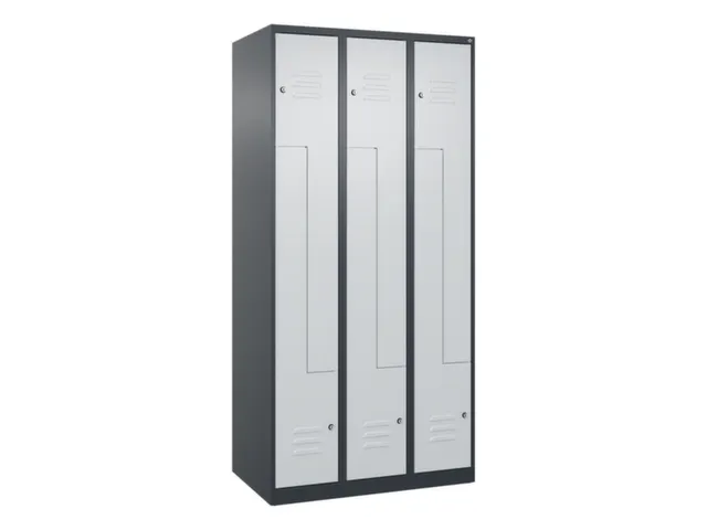 Z-garderobekast,HxBxD 1850x900x500mm,vak B 150/300mm,cil.-slot
