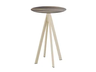 statafel,HxØ 1090x700mm,rond,4voeten zandkleuren - 1