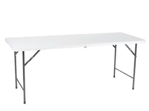 Vouwtafel weerbestendige Klaptafel 180x70x74cm HDPE Wit