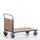 kopwandwagen,draagverm. 600kg,laadvl. LxB 1000x700mm,houtplaat,1wand