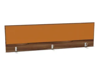 opzetpaneel bureau aanbouw achter NP-tiepolo nut BN3005-geel 2000mm - 1