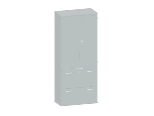 Kantoorkast 1920x800x430mm Romp Lichtgrijs Decor Front Lichtgrijs