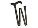 Wandelstok Able2 opvouwbaar carbon soft derby handvat zwart