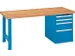 établi,HxlxP 850x1500x800mm,plateau hêtre,force 600kg,laquage RAL501