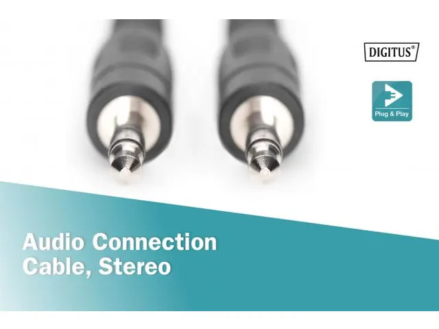 Audioverbindingskabel stereo 3,5 mm 1,50m BC 2x0,10/10 M/M zwart