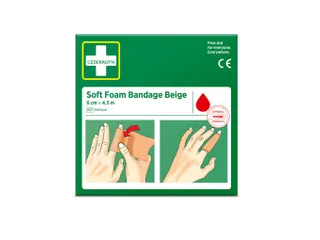 Bandage Cederroth Soft Foam beige 6cmx4.5m - 1