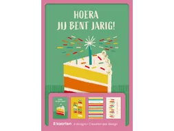 Hallmark Wenskaarten Hoera jij bent jarig! 8 Stuks Assorti