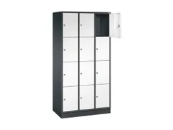 lockerkast,HxBxD 1950x920x500mm,3x4vakken,cil.-slot,sokkel