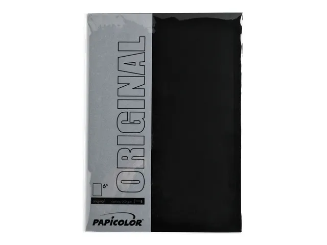 Kopieerpapier Papicolor A4 200gr 6 vel ravenzwart