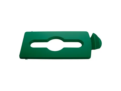 Deksel Rubbermaid Slim Jim Recyclestation inwerpopening voor gemengde