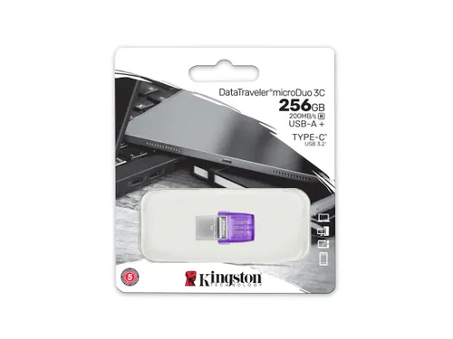 256GB DataTraveler microDuo 3C 200 MB/s dubbele USB-A + USB-C