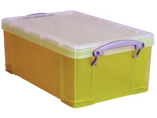 Opbergdoos 9 Liter Geel Transparant - 1