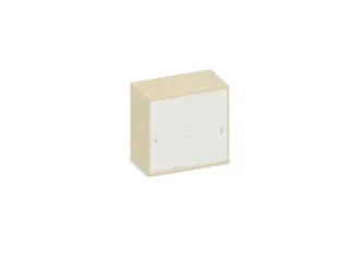 schuifdeurkast,HxBxD 770x800x430mm,decor romp esdoorn,decor front wit - 1