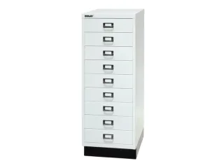 kantoor-ladekast HxBxD 940x349x432mm 9 laden romp verkeerswit staal - 3