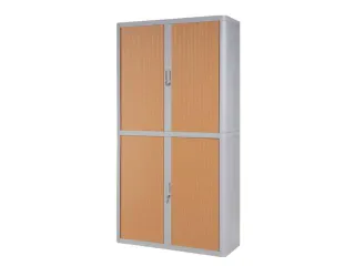 Roldeurkast HxBxD 2040x1100x415mm 4 Oh Romp Grijs Front Beuken - 1