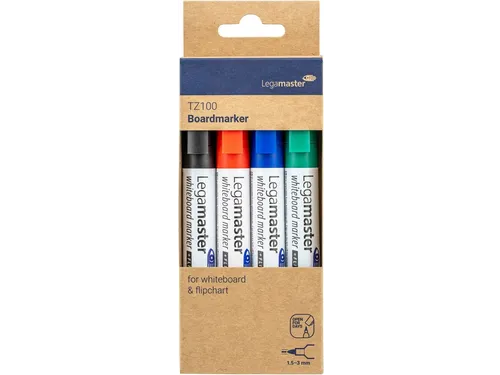 Viltstift Legamaster TZ100 Whiteboard Rond Assorti 1.5-3mm 4st