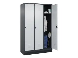 locker,HxBxD 1950x1200x500mm,3vak,vak B 400mm,draaigrendel,sokkel - 3
