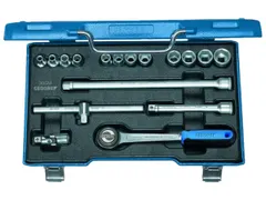 30 GMU-10 Dopsleutelset 3/8 inch 17-delig zeskant 6-19mm