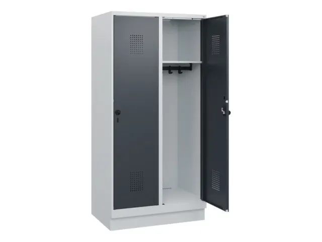 schoollocker,HxBxD 1630x800x500mm,2vak,vak B 400mm,draaigrendel,sokkel