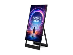 Chevalet numérique en A avec écran Samsung 55 inch aluminium noir