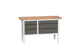 werkbank,HxBxD 830-930x1500x600mm,multiplexblad,uitrusting: 6lades