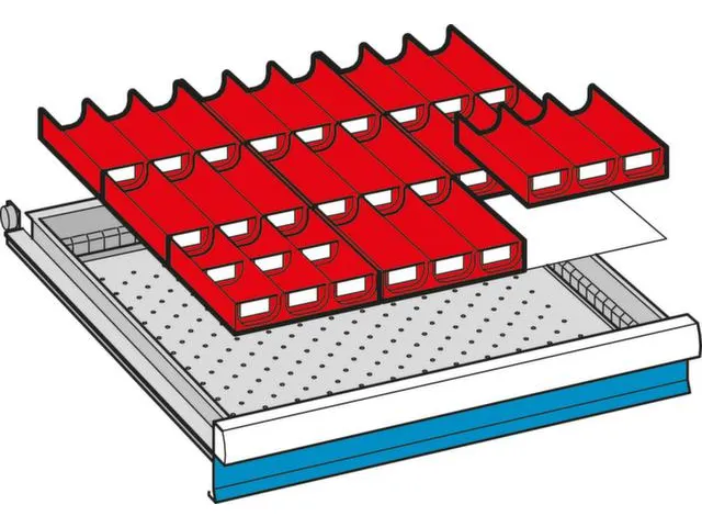 Compartimentage de tiroir pour façade hauteur 50mm et plus