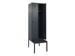 locker met bank,HxBxD 2120x600x815mm,2vak,vak B 300mm,draaigrendel