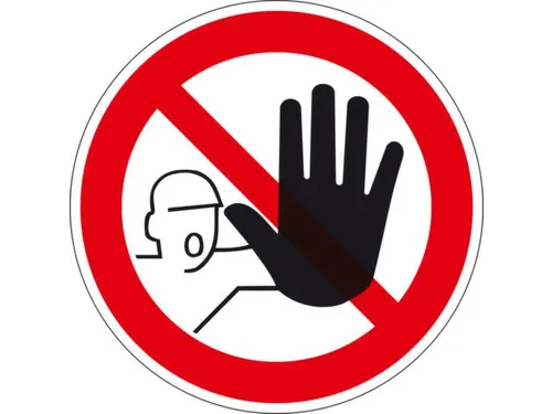 Verbodsbord,Verboden Toegang V. Onbevoegden,Sticker,Folie,Standaard