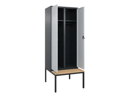 locker voor scheiding van kleding,HxBxD 2120x800x815mm,2vak