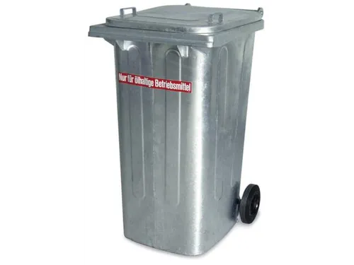container,240l,HxBxD 1060x580x730mm,deksel staal,romp vuurverzinkt