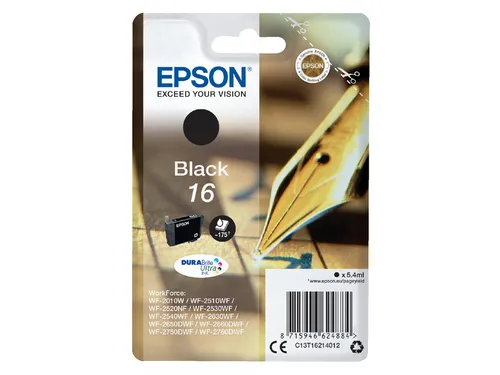 Inktcartridge Epson 16 T1621 zwart C13T16214012