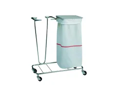 Afvalverzamelaar 2x70 Liter Afvalzakken Rvs Verrijdbaar