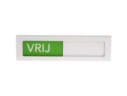 Premium Schuifbord Wit Vrij Bezet Groen Rood 150x40mm