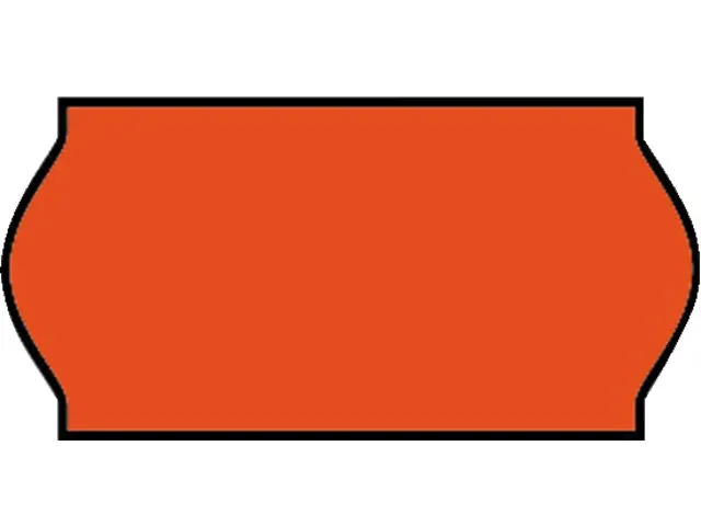 Prijsetiket 12x26mm Open-Data C6 permanent fluor rood 1500 stuks