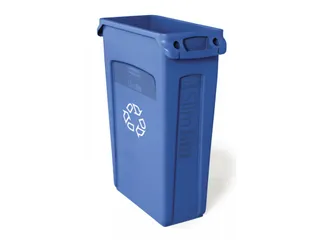 Rubbermaid Slim Jim met luchtsleuven 87 liter Blauw - 1