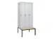 locker voor scheiding van kleding,HxBxD 2120x900x815mm,3vak