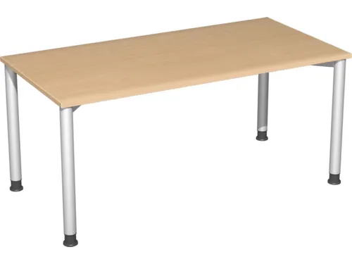 Bureau 4-Poot Hxbxd 680-800X1600X800Mm Ronde Buis Beuken