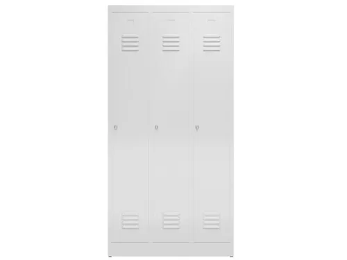 garderobekast,HxBxD 1800x870x500mm,3vak,vak B 295mm,klink,sokkel