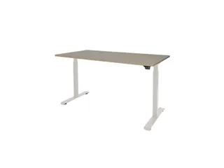 Dextro Basic Zit-sta Bureau Elektrisch 160x80 Robson Eiken 25mm Wit - 1
