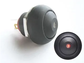 Miniatuur Drukschakelaar Met Rode Led Spst Off-(On) - 1