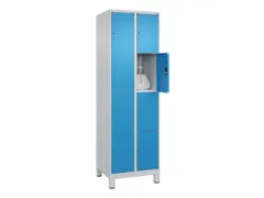 lockerkast,HxBxD 1950x600x500mm,2x4vakken,vak B 300mm,cil.-slot,voeten