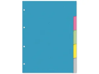 Tabblad Kangaro A4 blanco karton 220gr assorti 4-gaats 5-delig - 1
